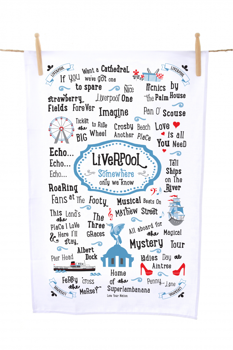 Liverpool Tea Towel - Talk of the Town