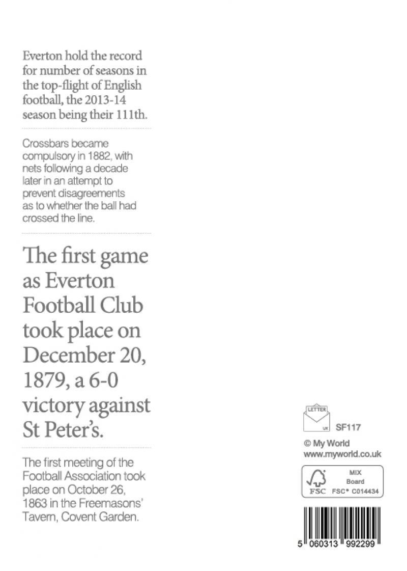 Everton F.C. Card