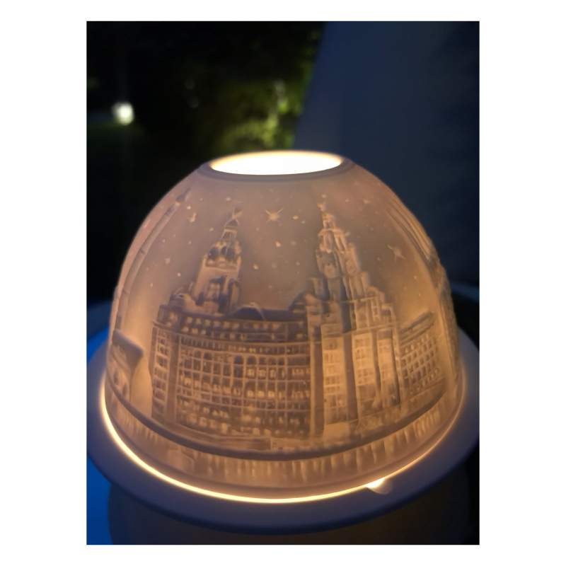Liverpool Skyline Ceramic Tea Light Holder