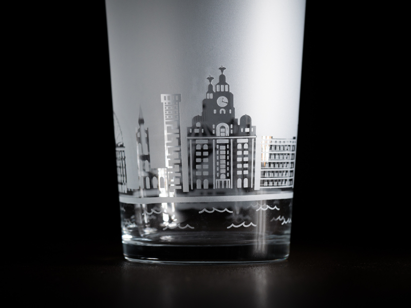 Liverpool Beer Glass - Skyline