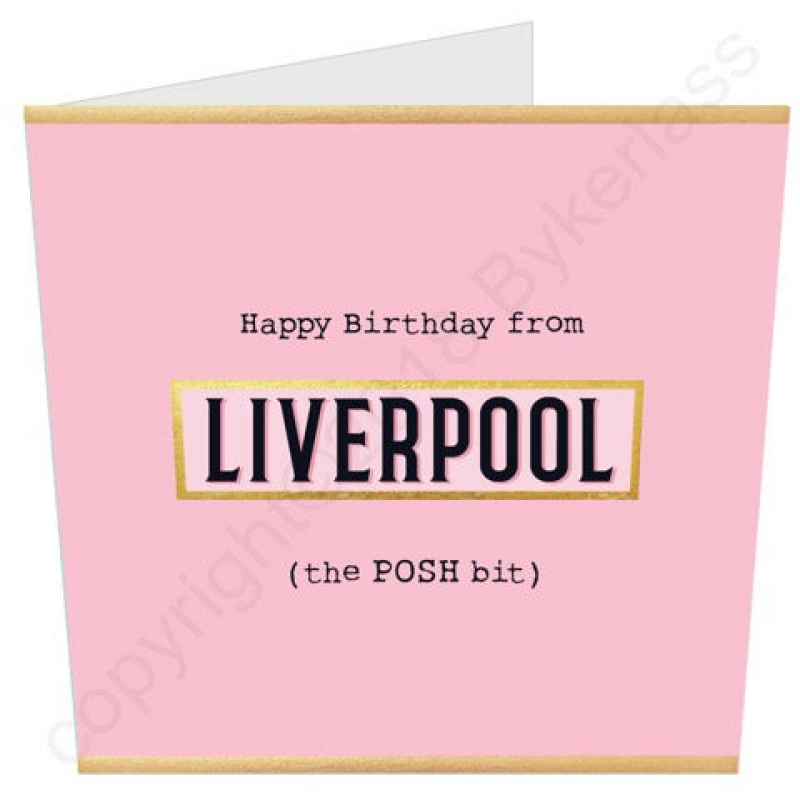 Liverpool Birthday Card - Pink