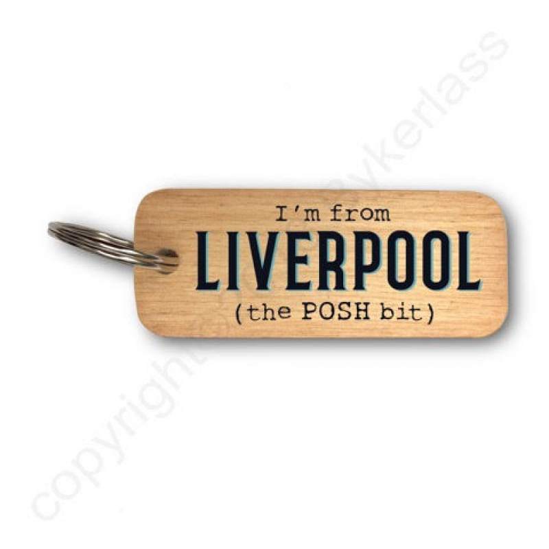 I'm from Liverpool keyring - blue