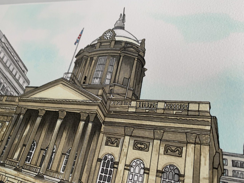 Liverpool Town Hall Print - Paint By Pablo