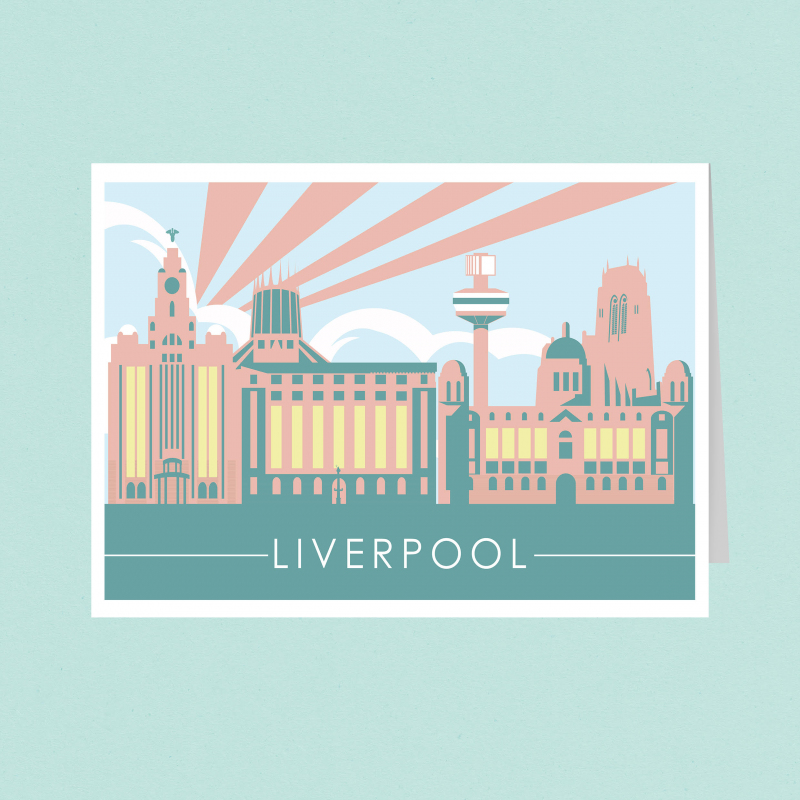 Liverpool Skyline Card - Exclusive