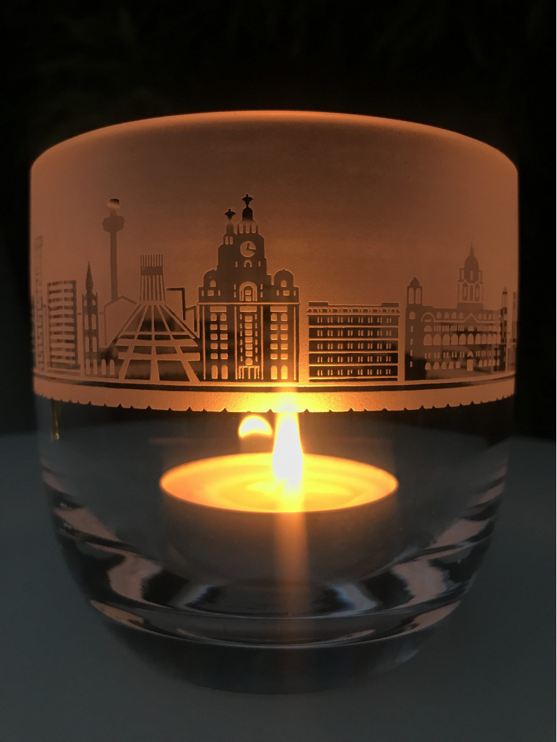 Liverpool Skyline Candle Pot