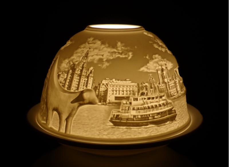 Liverpool 2 Skyline Ceramic Tea Light Holder
