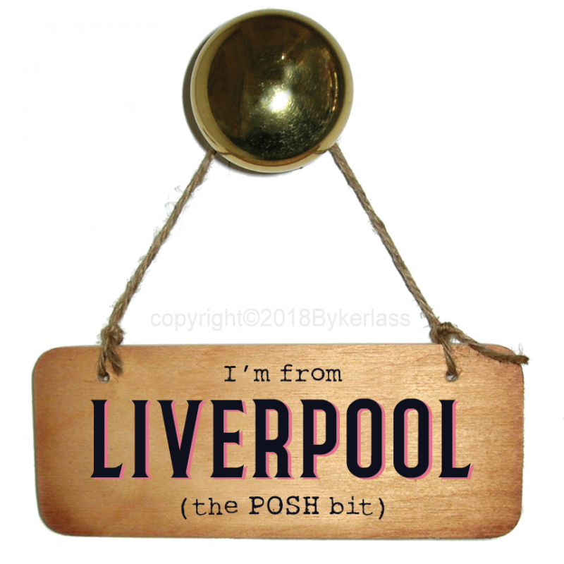 I'm From Liverpool Plaque - Pink