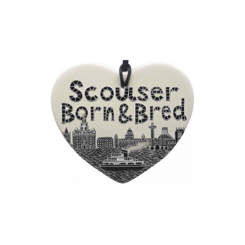 Scouser Born & Bred Hanging Heart