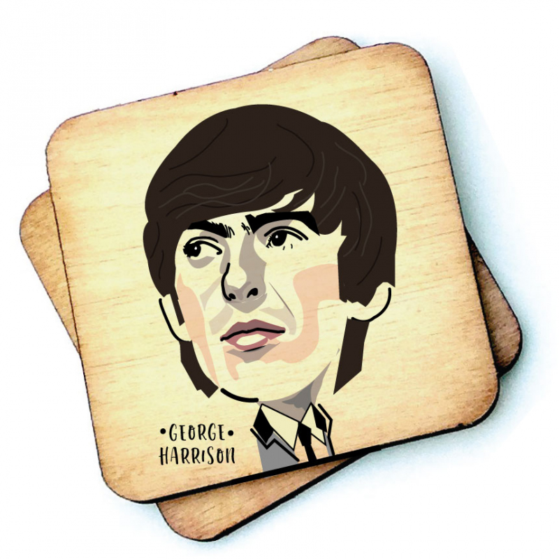 George Harrison Wooden Coaster