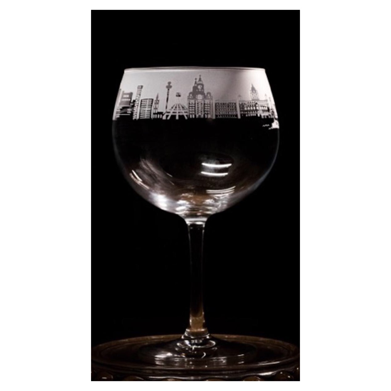 Liverpool Skyline Gin Glass