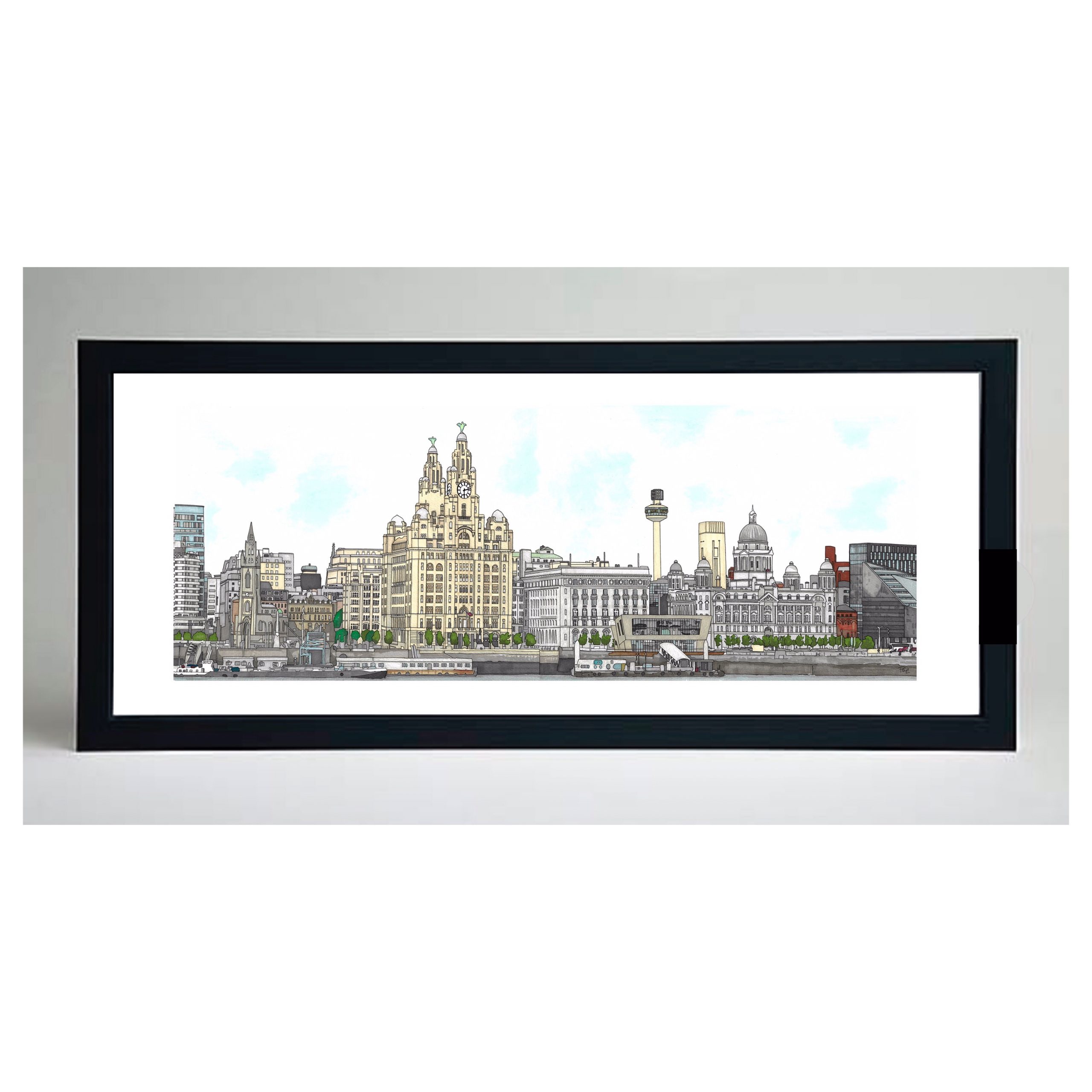Liverpool Colour Waterfront Print - Paint By Pablo