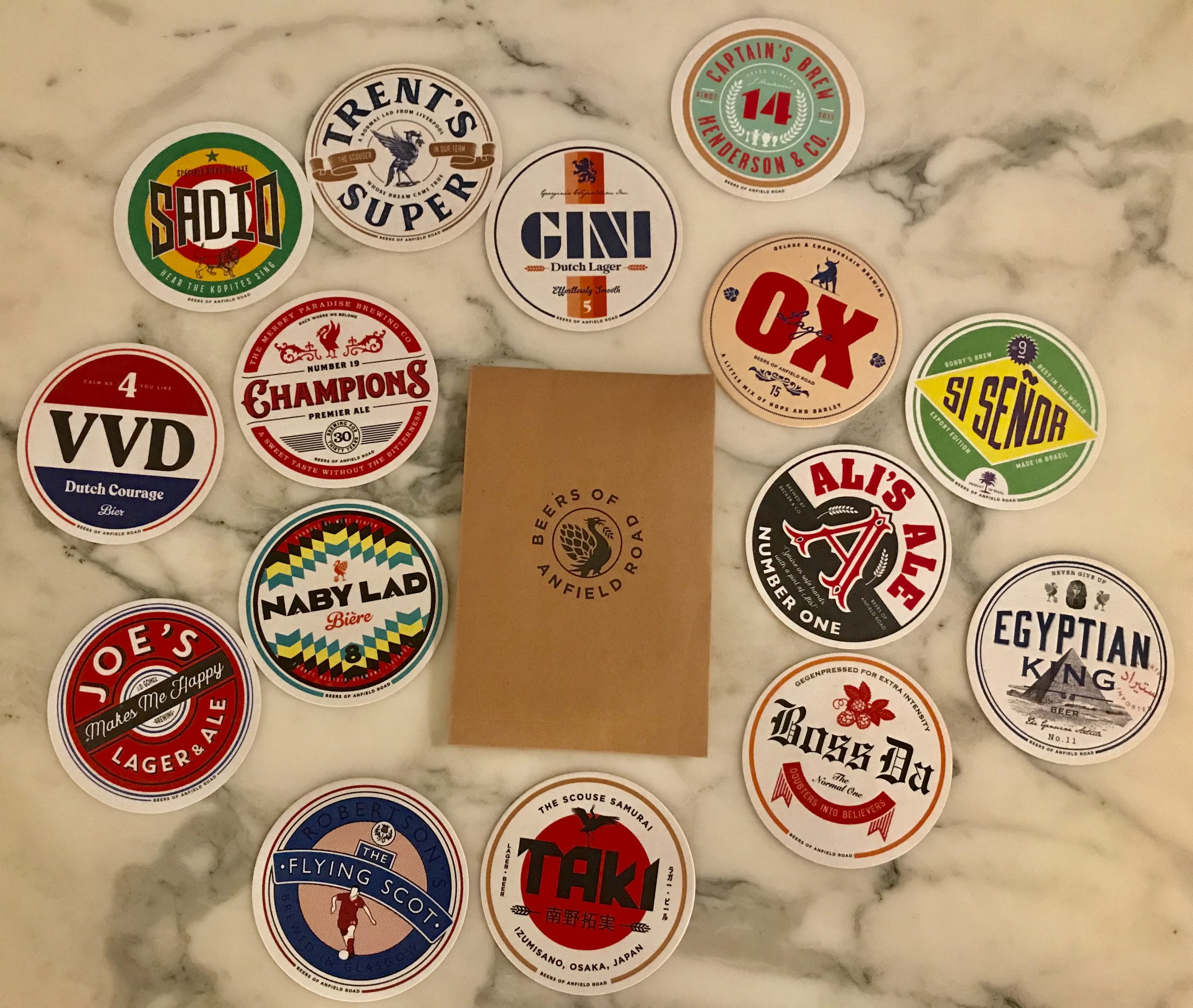 LFC BEER MATS CURRENT EDITION Liverpool Gift Company