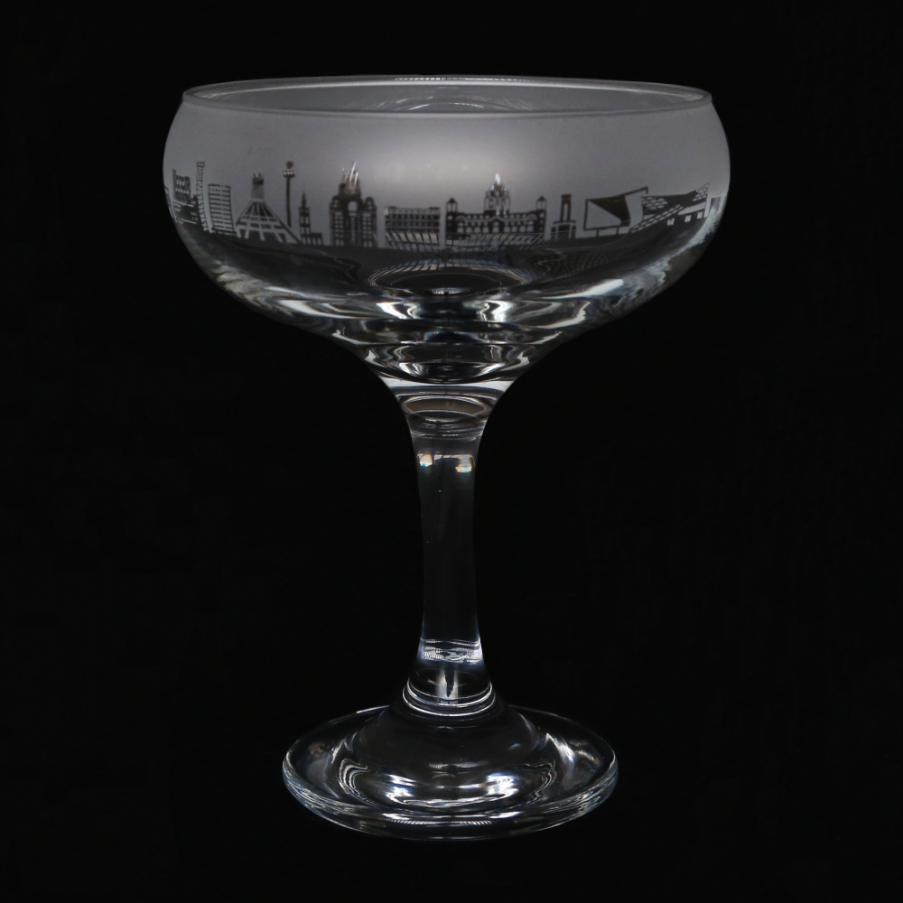 Liverpool Skyline Champagne Saucer